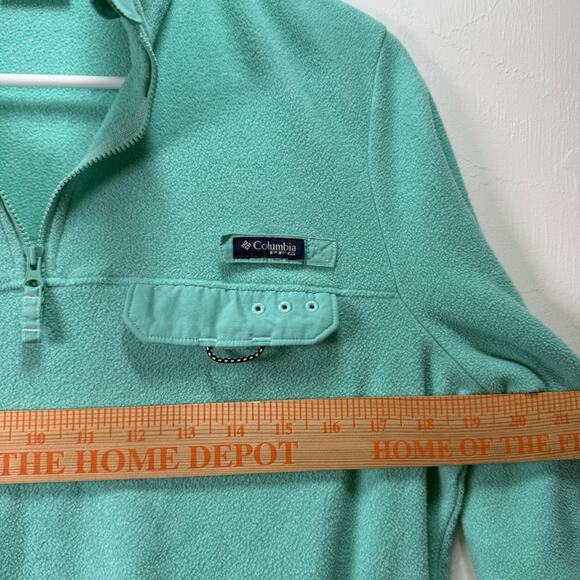 Columbia PFG Women's Turquoise Blur Fleece Pullover Sz Medium Sweatshirt - Picture 11 of 11